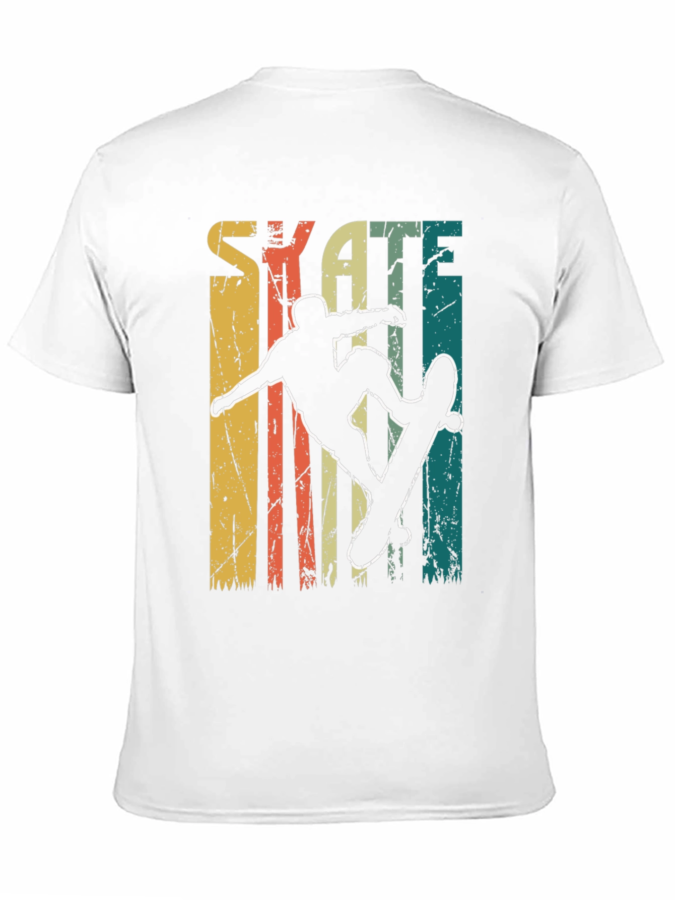 Retro Skate T-Shirt - Skateboarder Silhouette