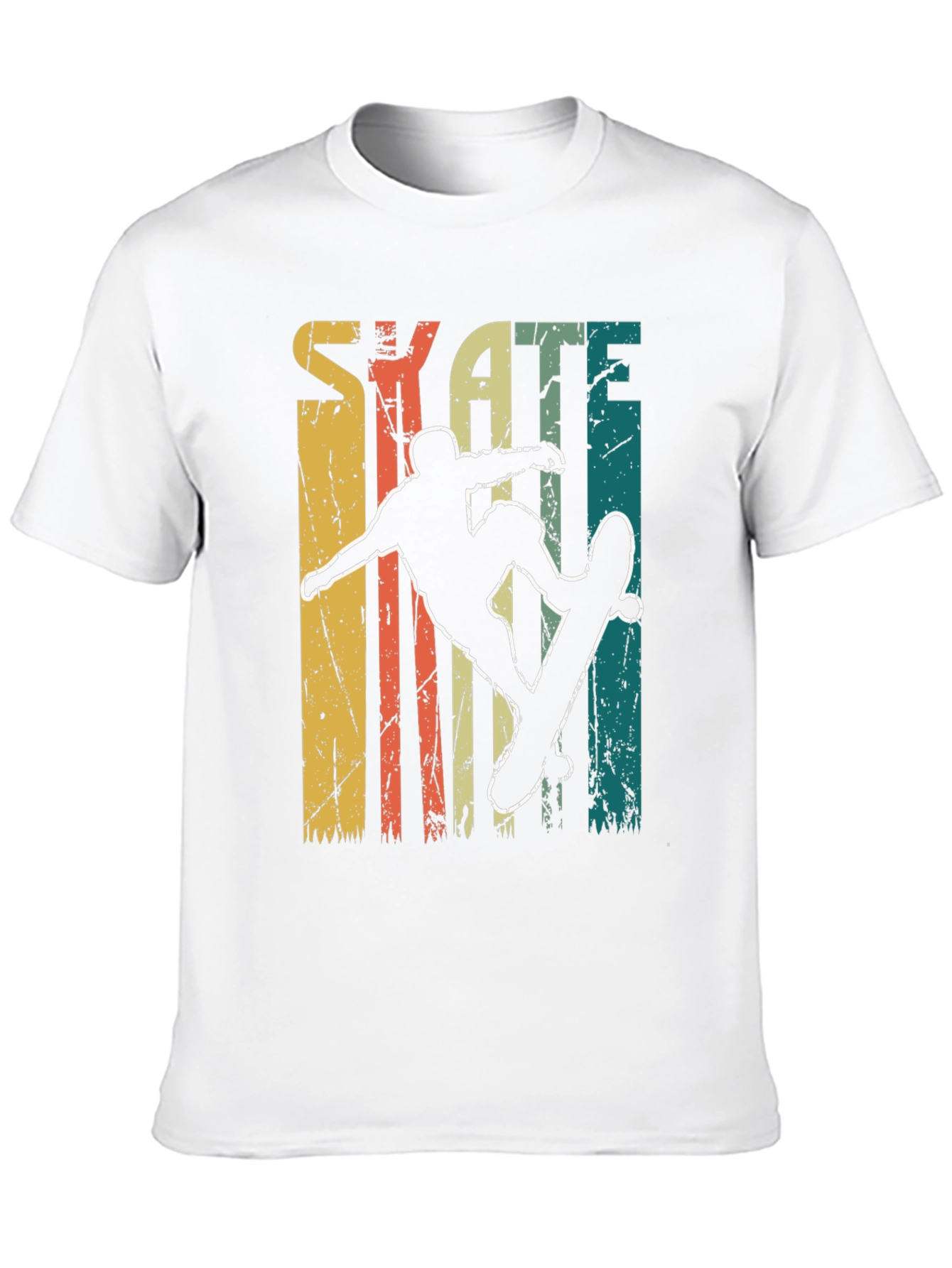 Retro Skate T-Shirt - Skateboarder Silhouette