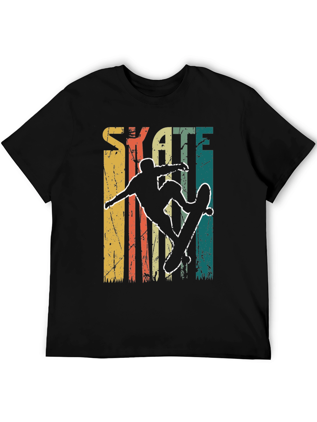 Retro Skate T-Shirt - Skateboarder Silhouette