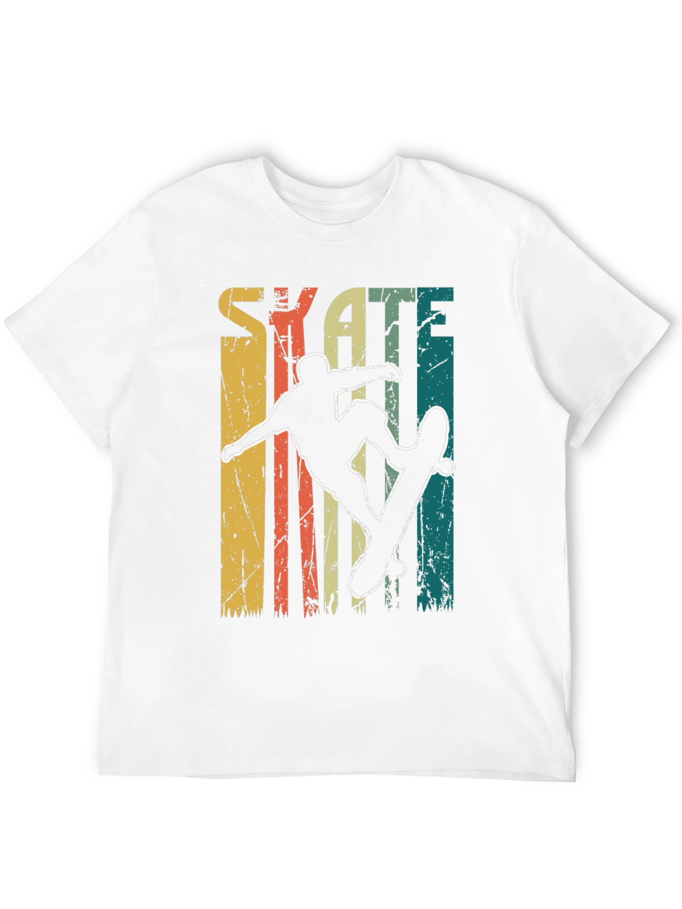 Retro Skate T-Shirt - Skateboarder Silhouette