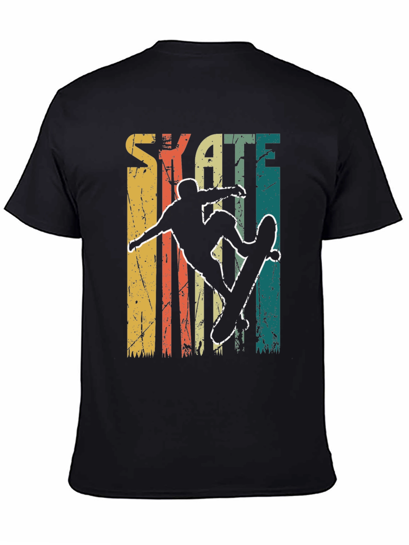 Retro Skate T-Shirt - Skateboarder Silhouette