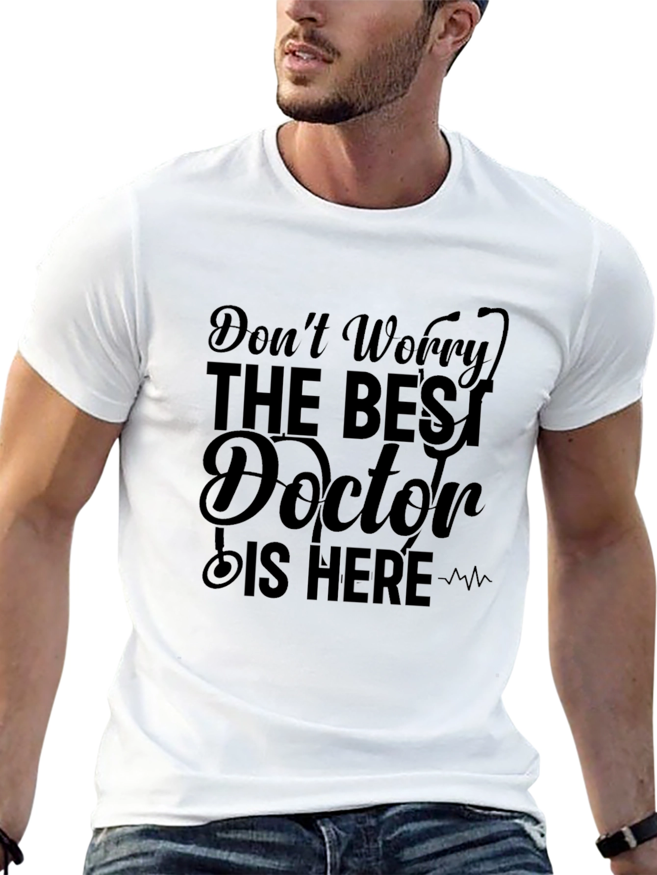 Best Doctor Here Black Graphic Tee