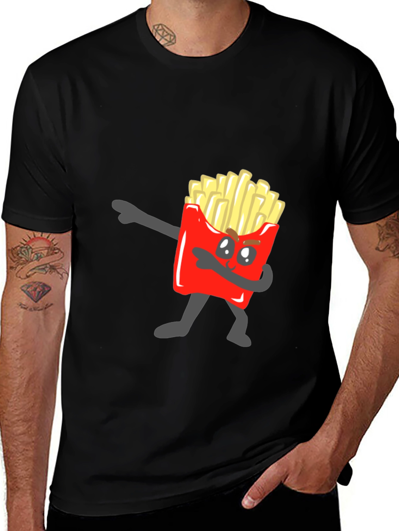 Funny French Fry Dab T-Shirt - Unique Design