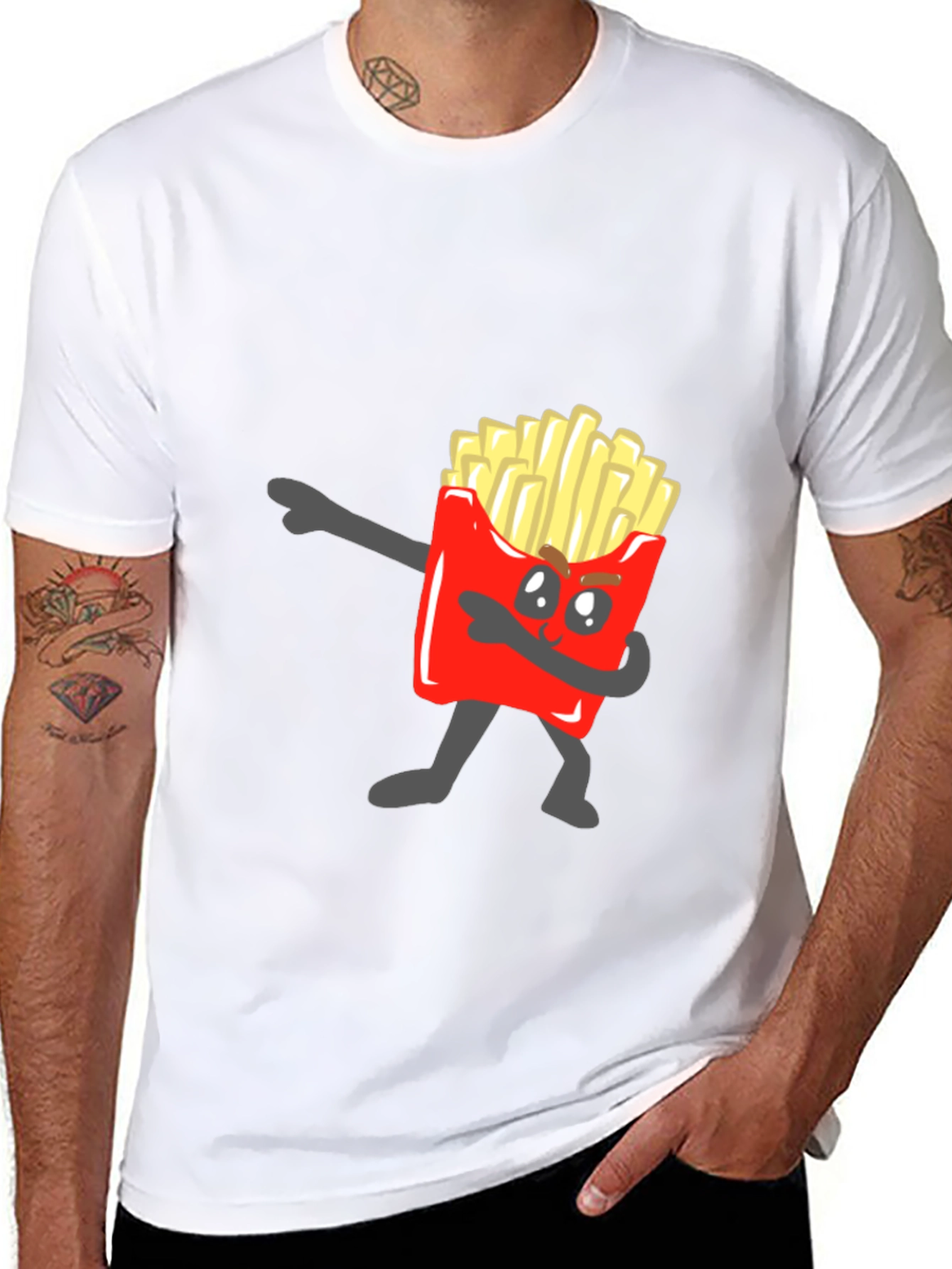 Funny French Fry Dab T-Shirt - Unique Design