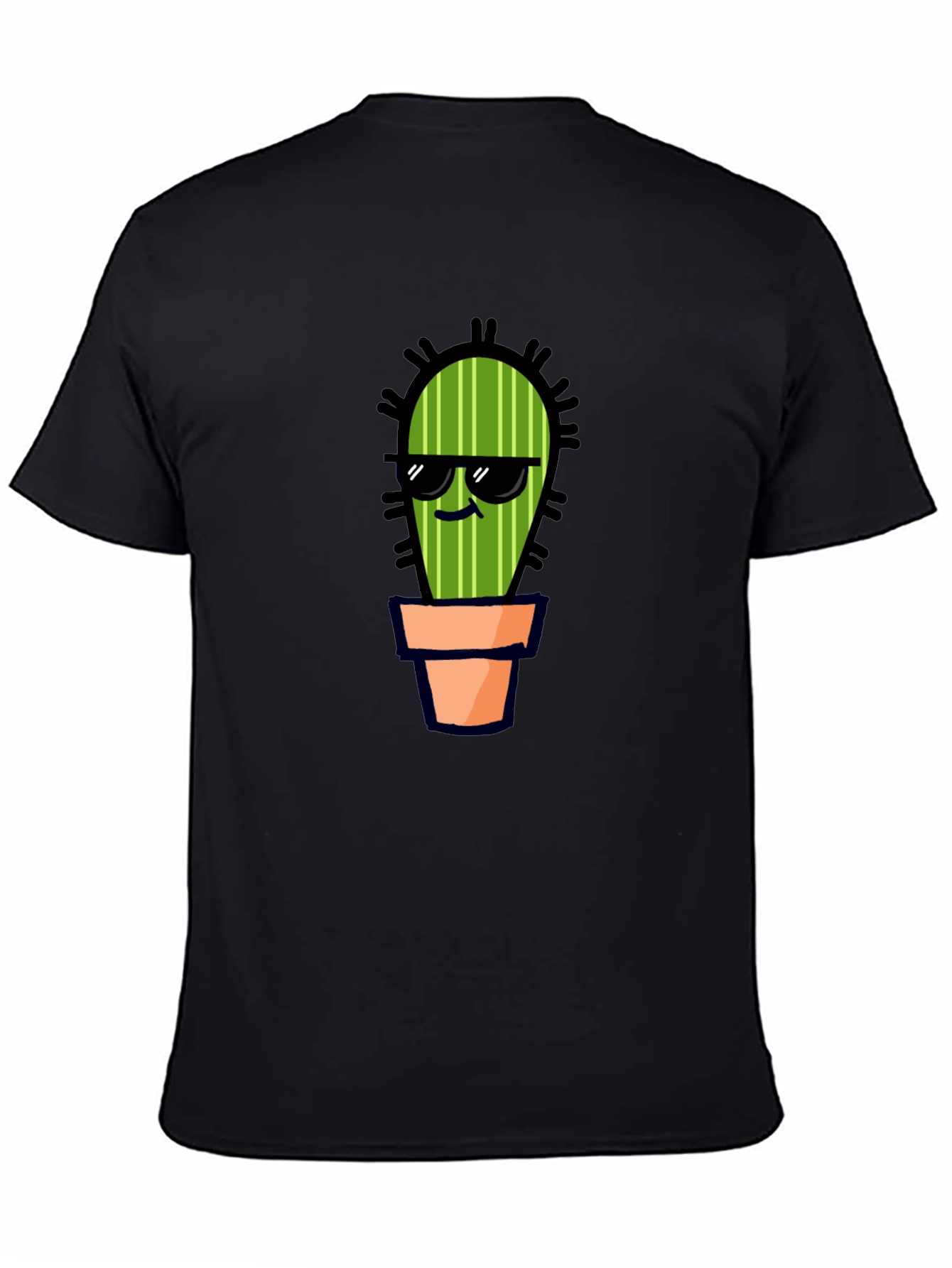 Cool Cactus T-Shirt - Black Cotton Tee