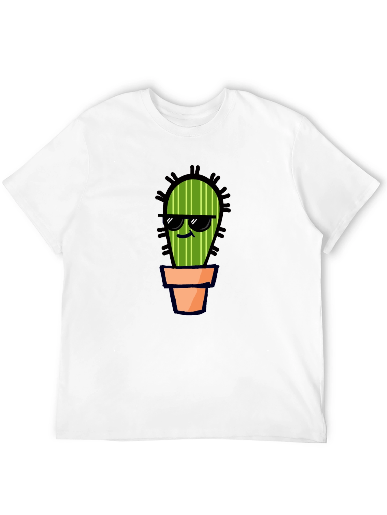 Cool Cactus T-Shirt - Black Cotton Tee