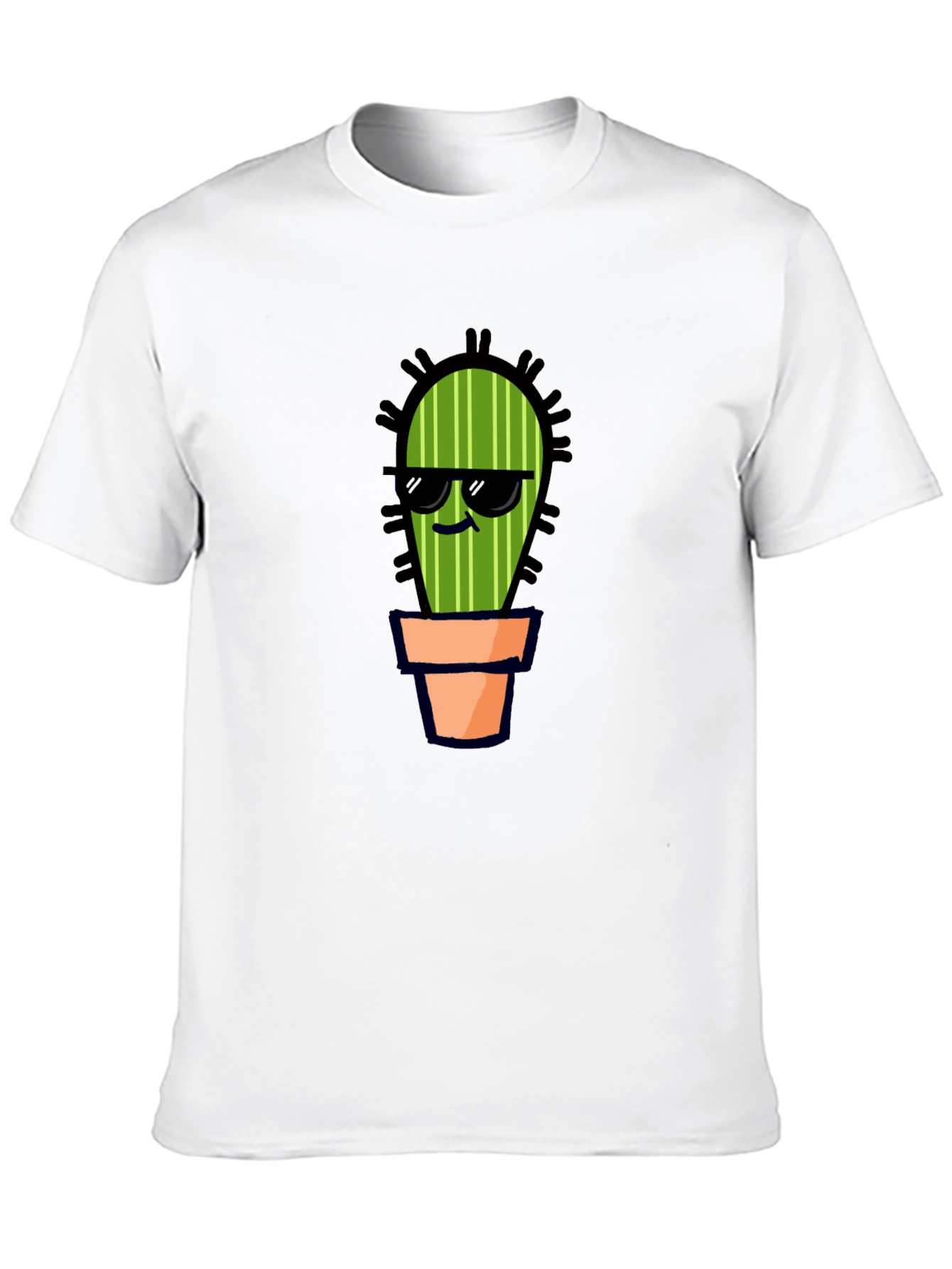 Cool Cactus T-Shirt - Black Cotton Tee