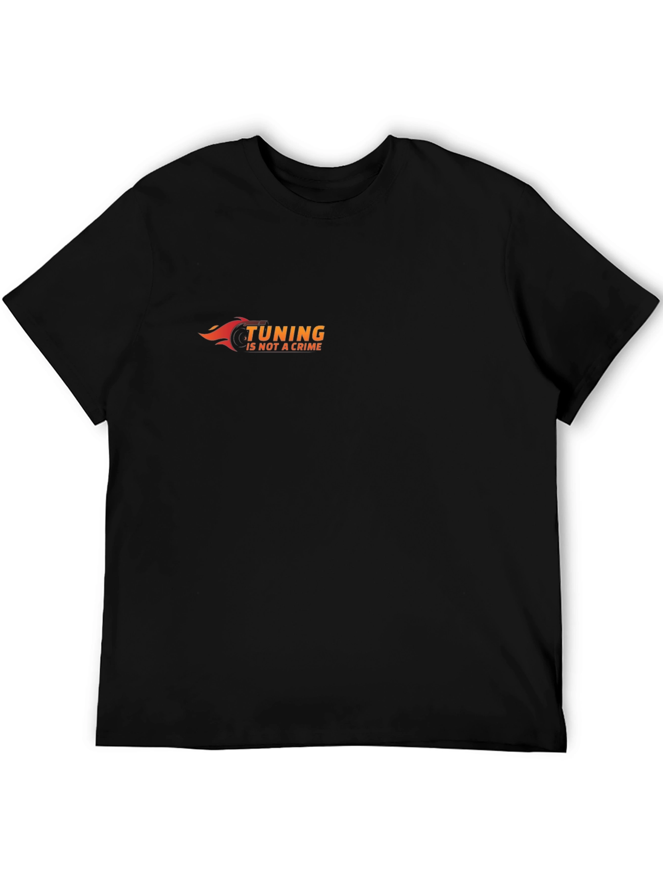 Tuning Is Not A Crime Black Graphic Tee