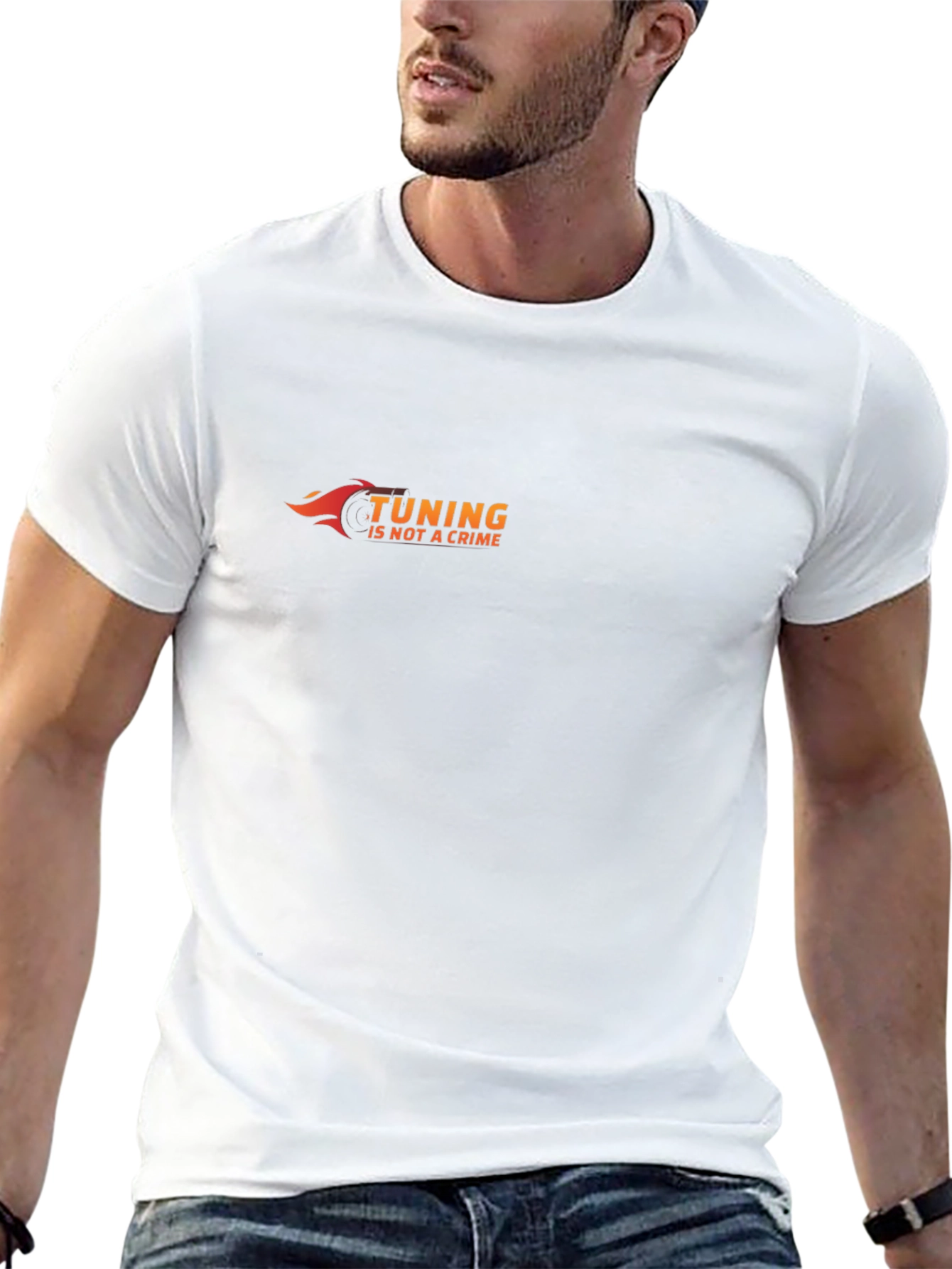 Tuning Is Not A Crime Black Graphic Tee