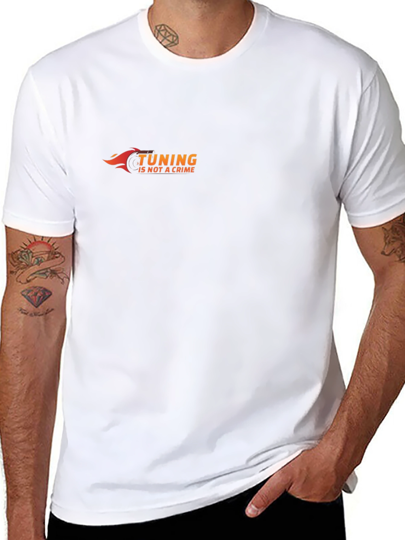 Tuning Is Not A Crime Black Graphic Tee