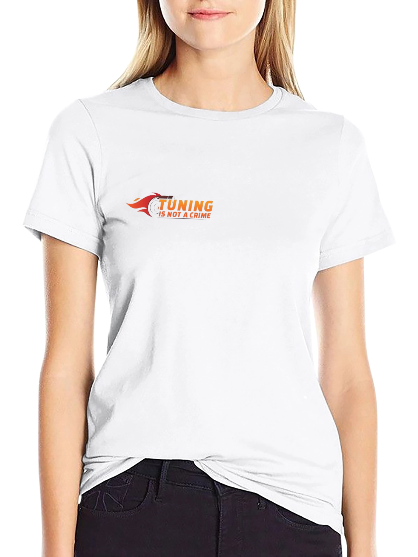 Tuning Is Not A Crime Black Graphic Tee