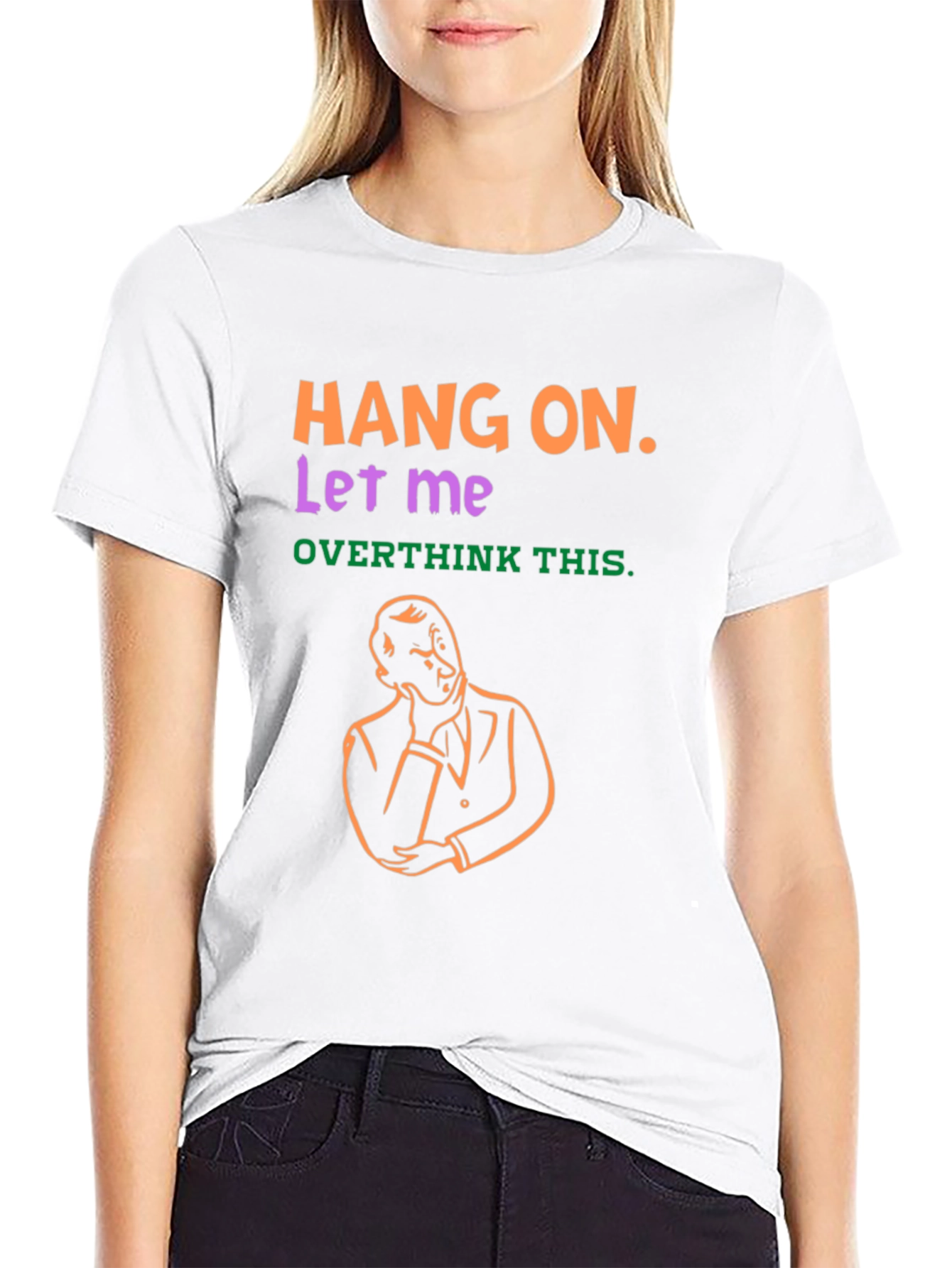 Hang On Overthinker T-Shirt Funny Graphic Tee