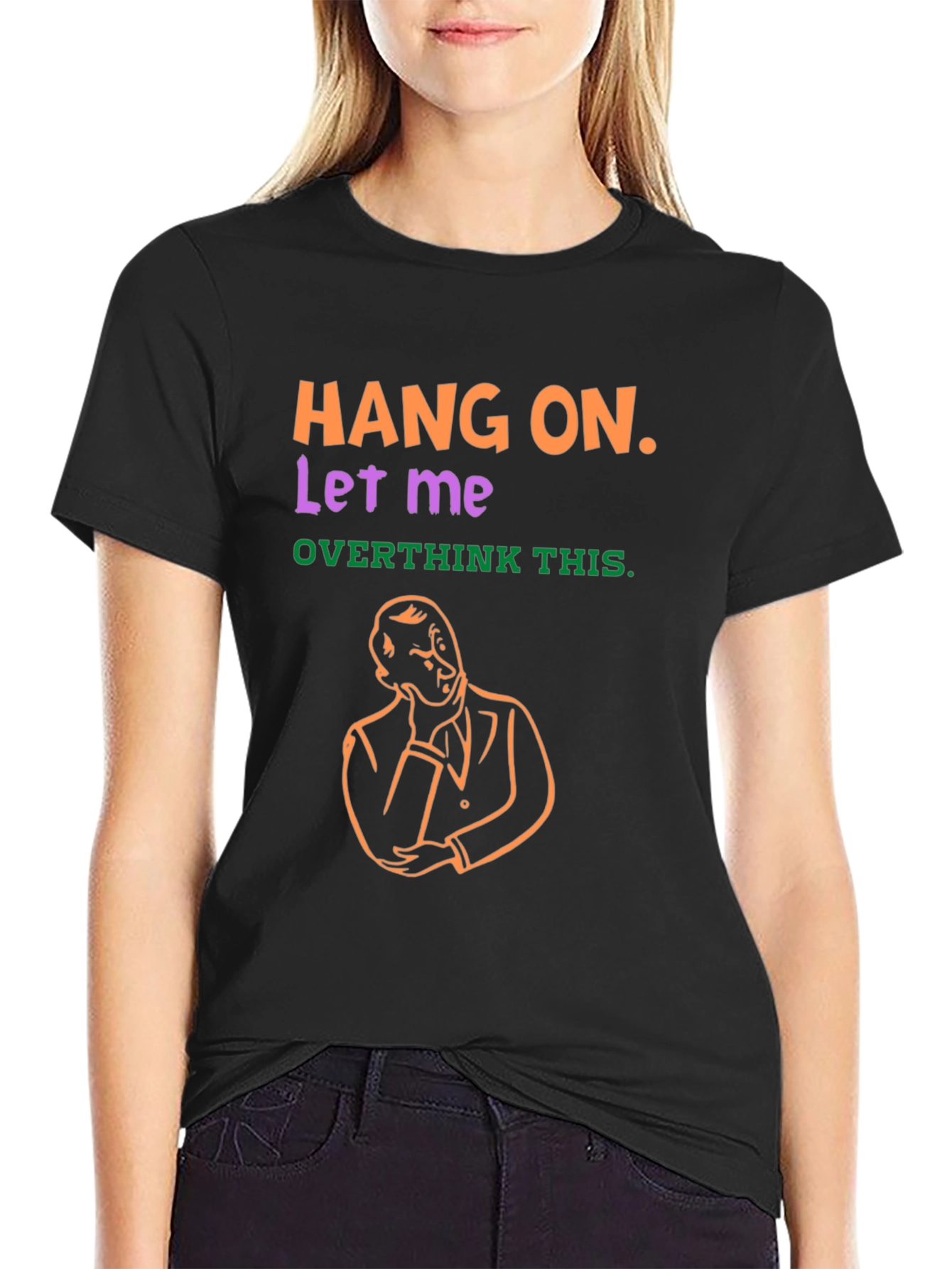 Hang On Overthinker T-Shirt Funny Graphic Tee