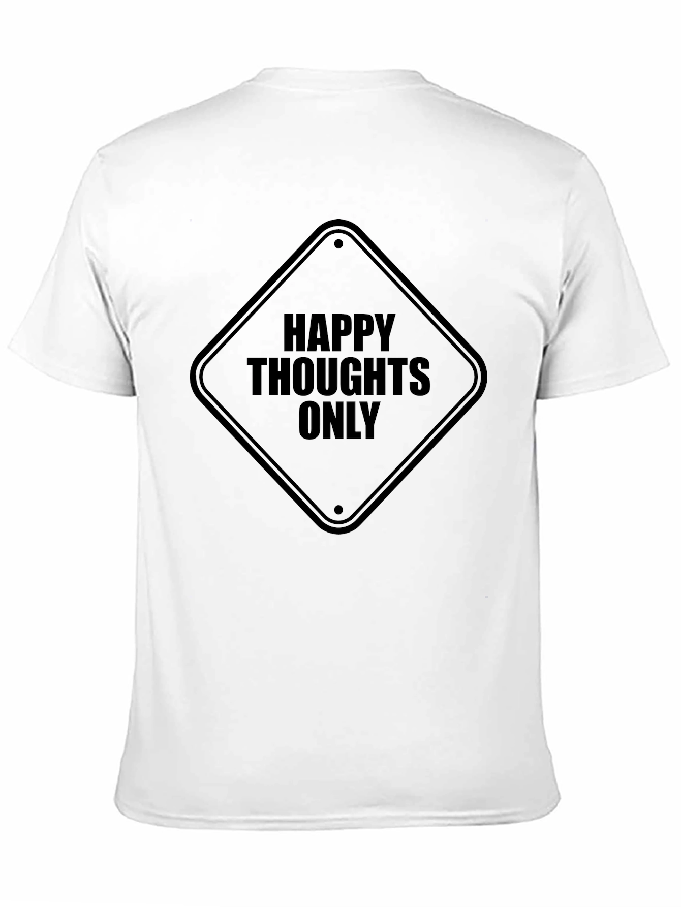 Happy Thoughts Only Graphic Tee - Black