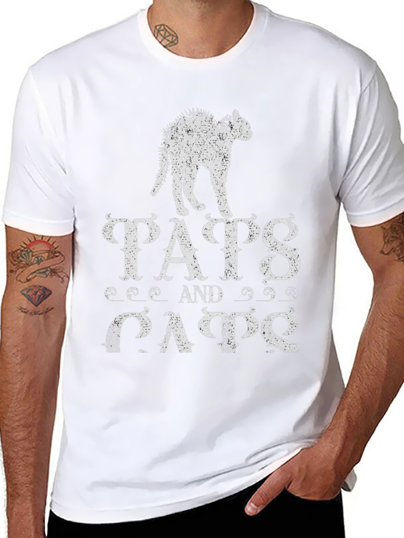 Tats and Cats Graphic T-Shirt