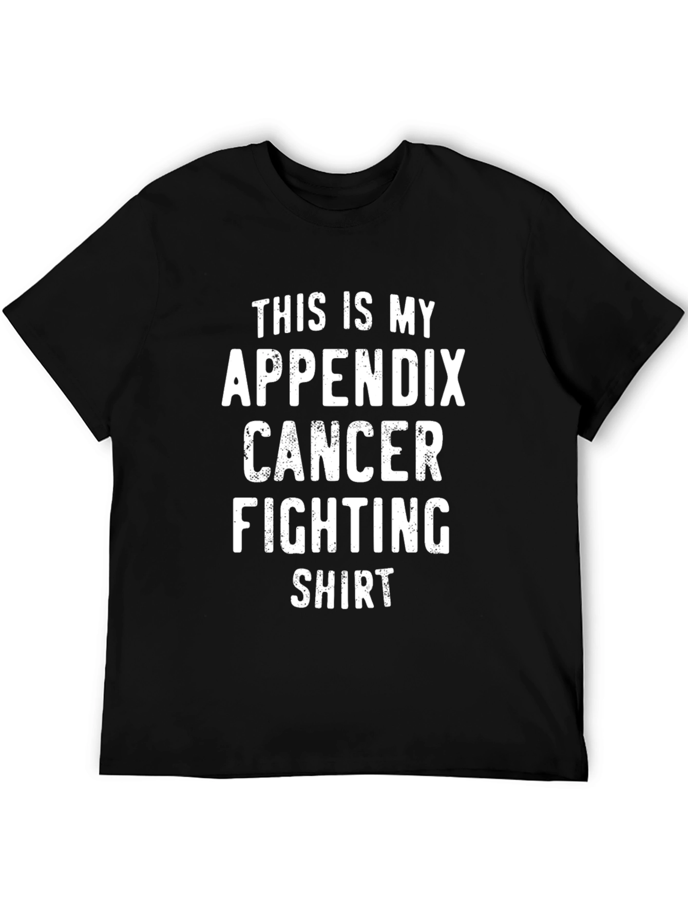 Appendix Cancer Fighting Shirt - Black Cotton Tee