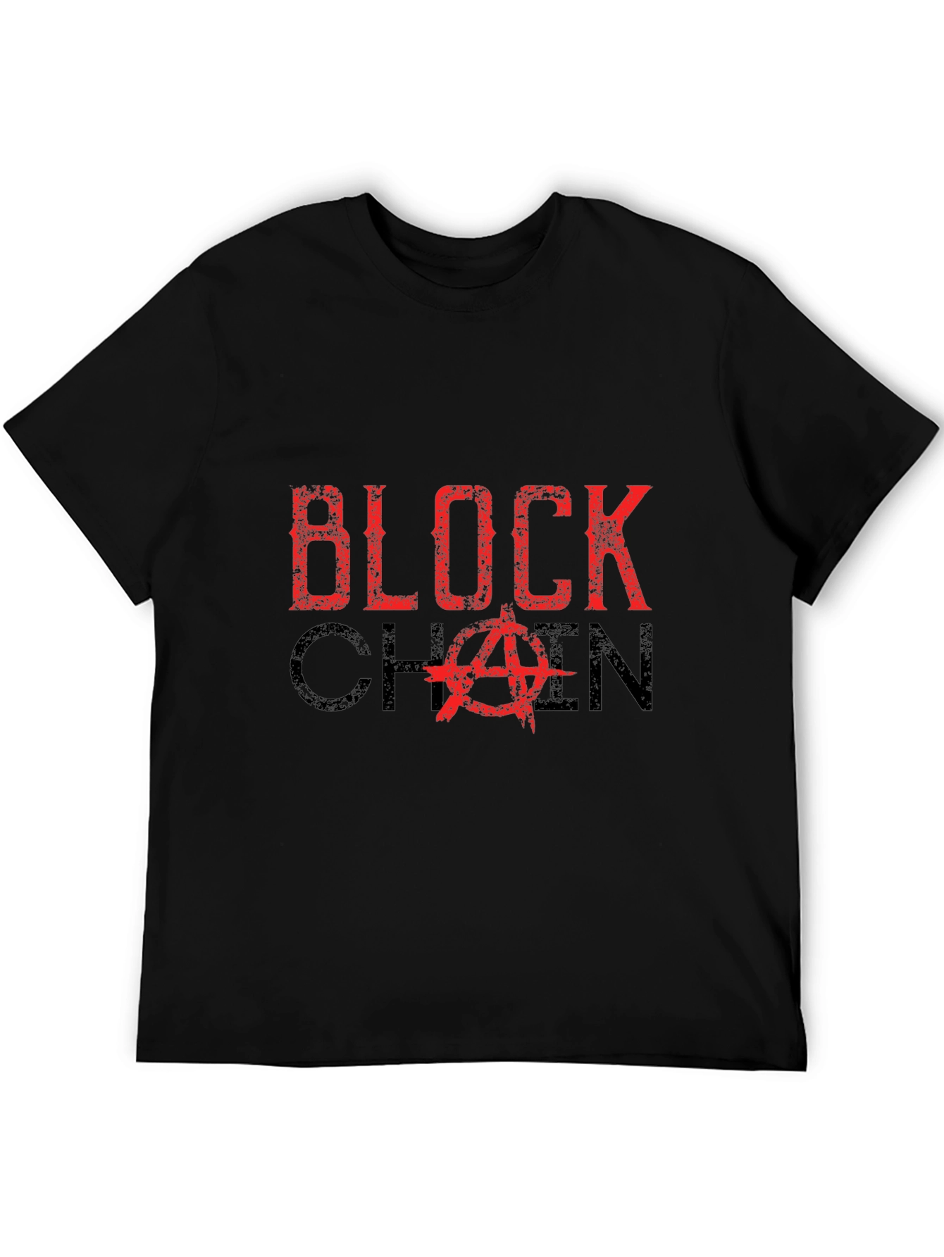 Blockchain Anarchy Graphic Tee - Black Cotton T-Shirt