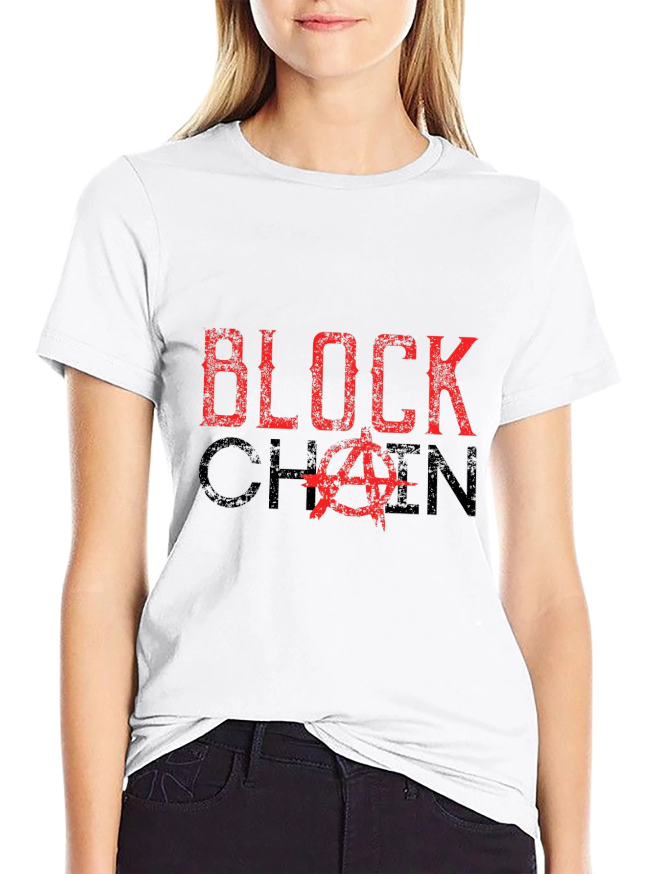 Blockchain Anarchy Graphic Tee - Black Cotton T-Shirt