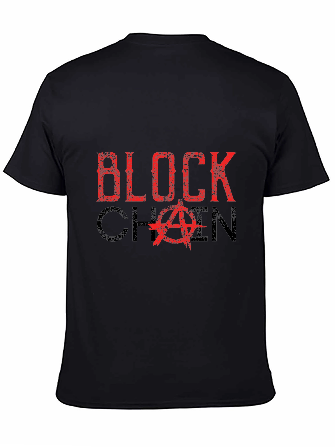 Blockchain Anarchy Graphic Tee - Black Cotton T-Shirt