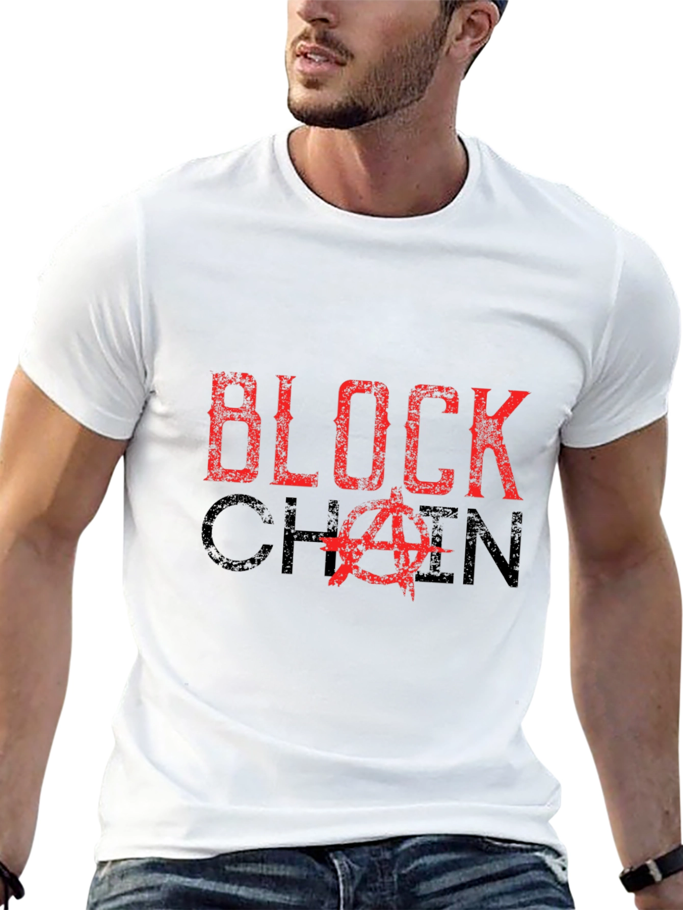 Blockchain Anarchy Graphic Tee - Black Cotton T-Shirt