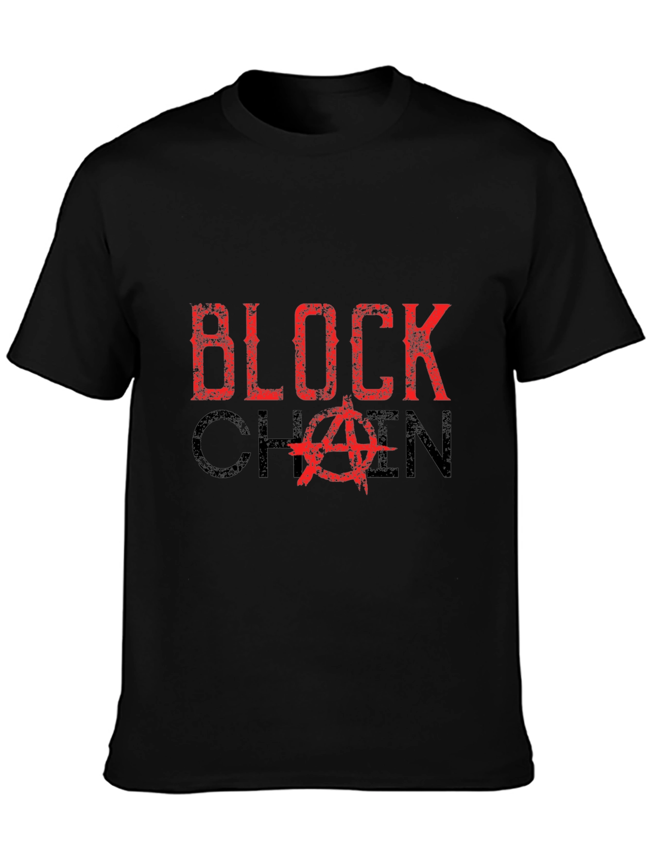 Blockchain Anarchy Graphic Tee - Black Cotton T-Shirt