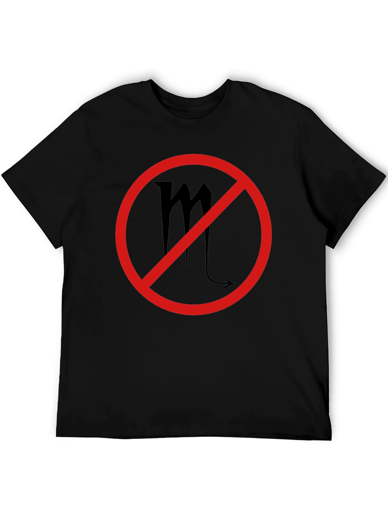 No Scorpio Zodiac Sign Black T-Shirt