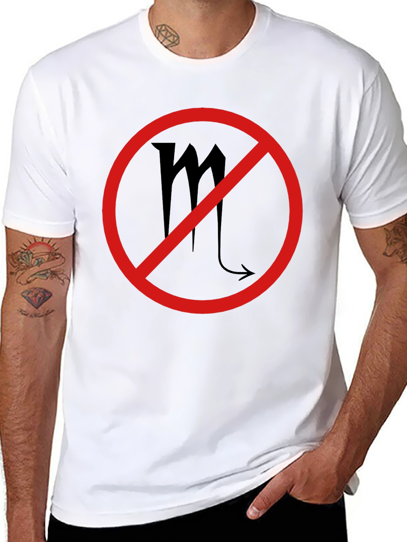 No Scorpio Zodiac Sign Black T-Shirt