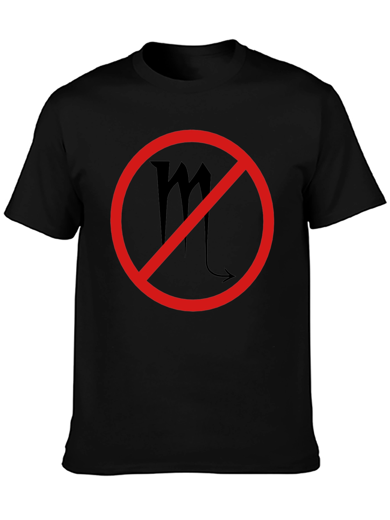 No Scorpio Zodiac Sign Black T-Shirt
