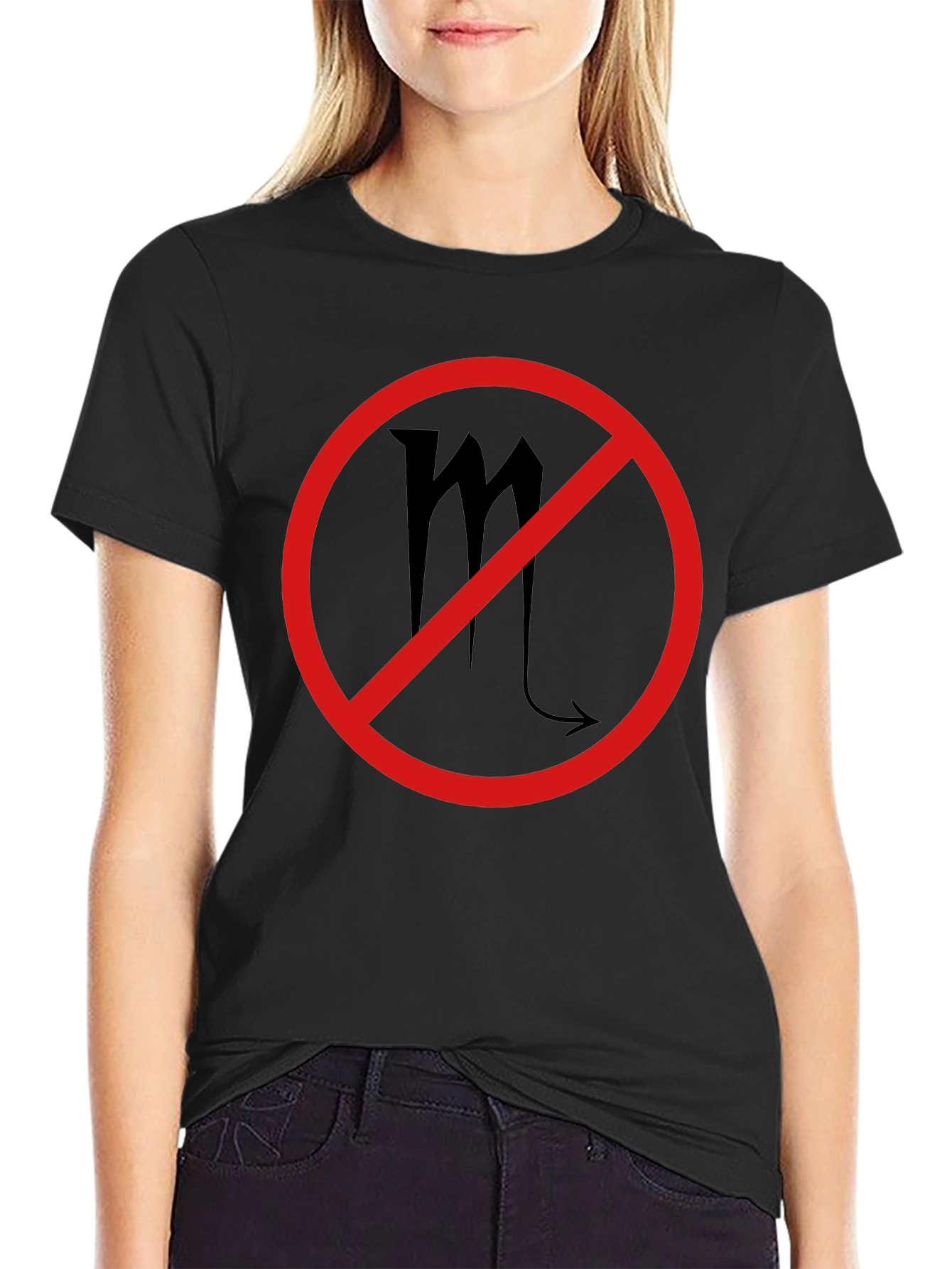 No Scorpio Zodiac Sign Black T-Shirt