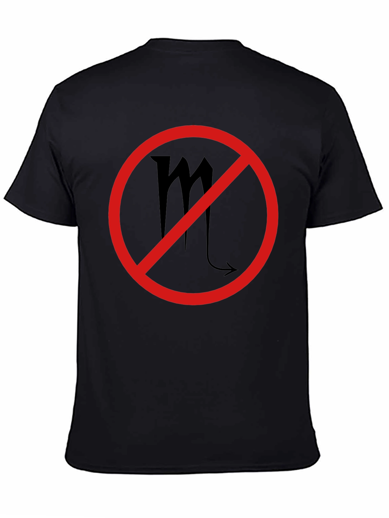No Scorpio Zodiac Sign Black T-Shirt