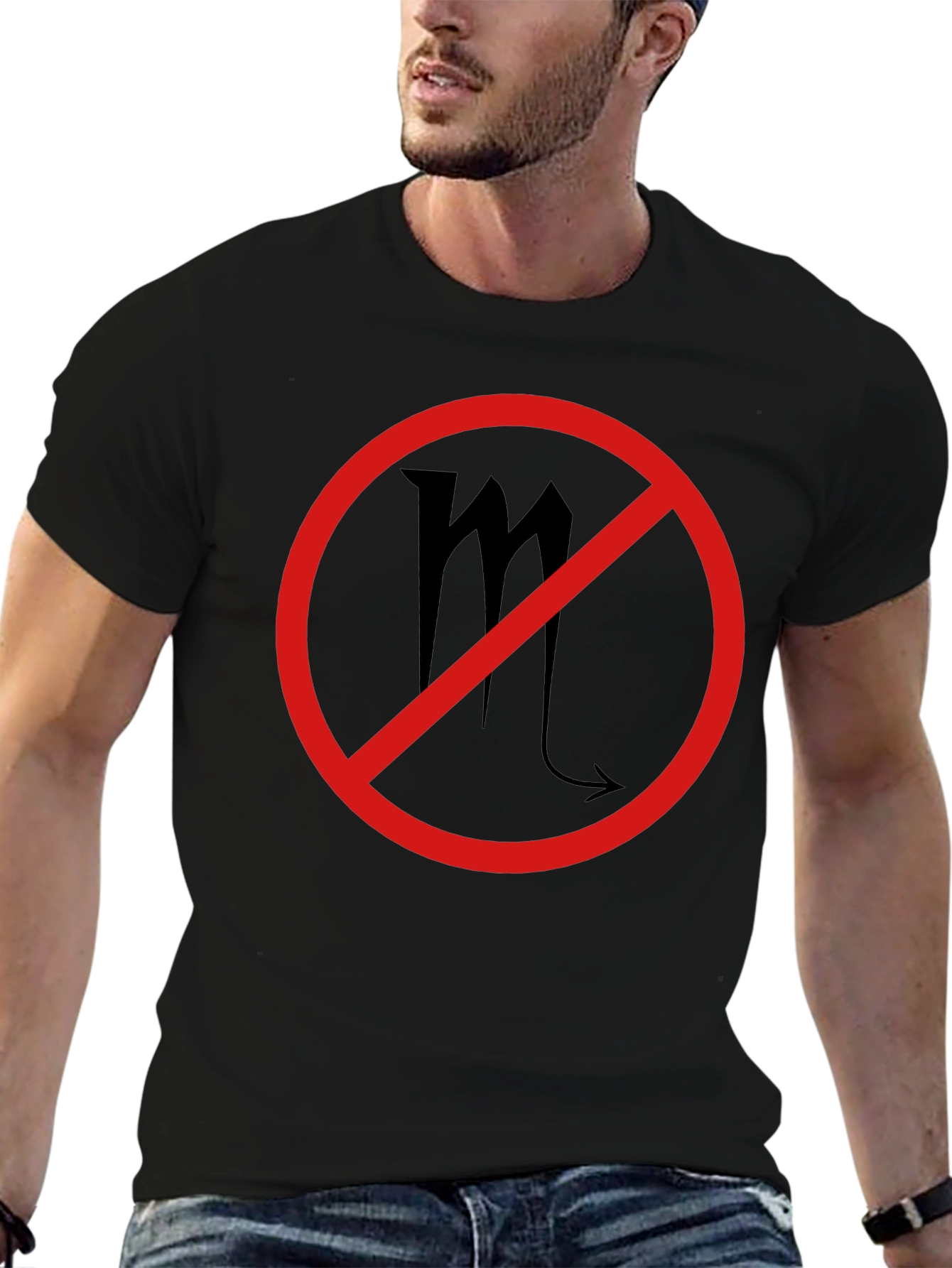 No Scorpio Zodiac Sign Black T-Shirt