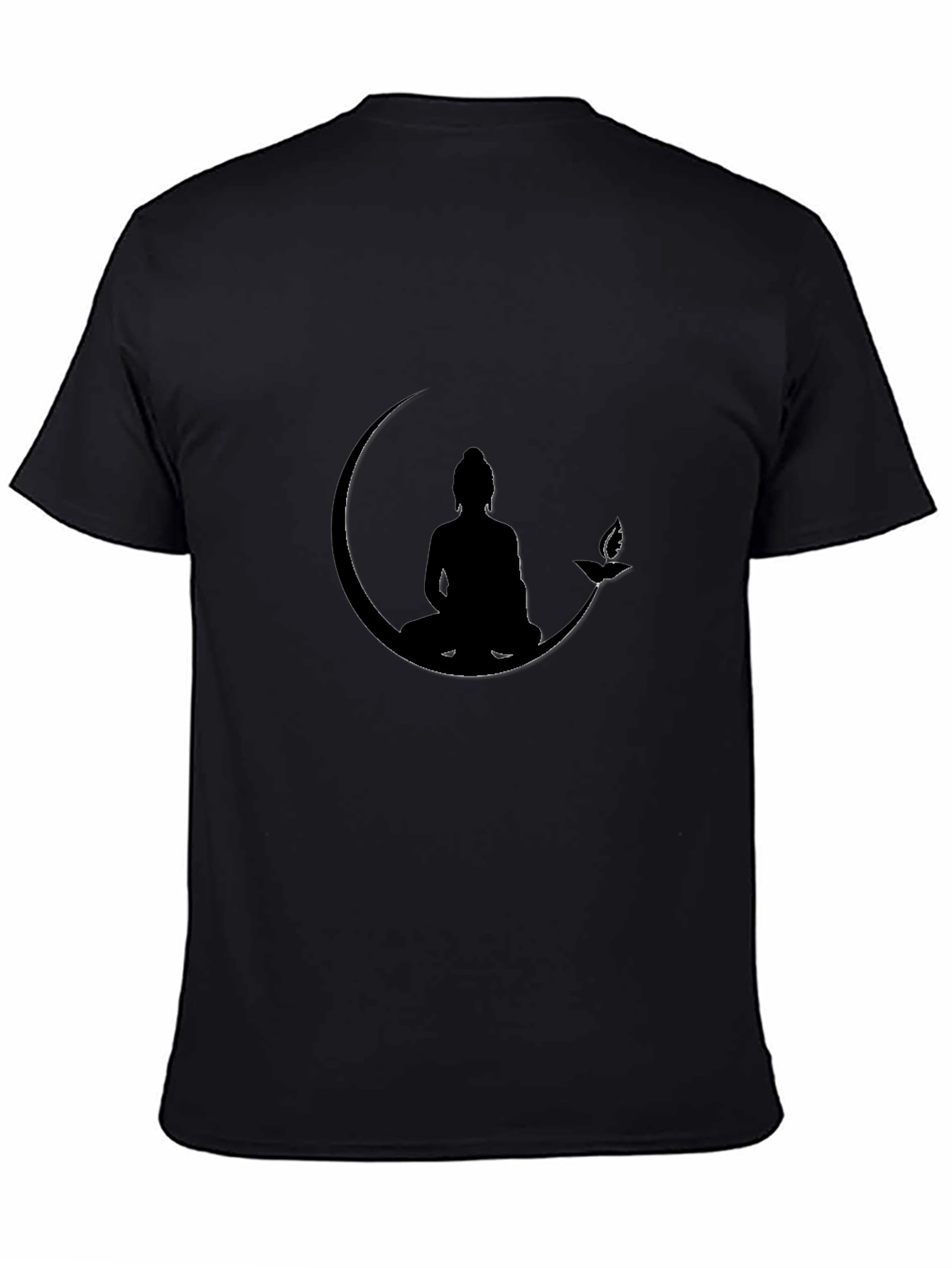 Buddha Moon Graphic Tee - Black