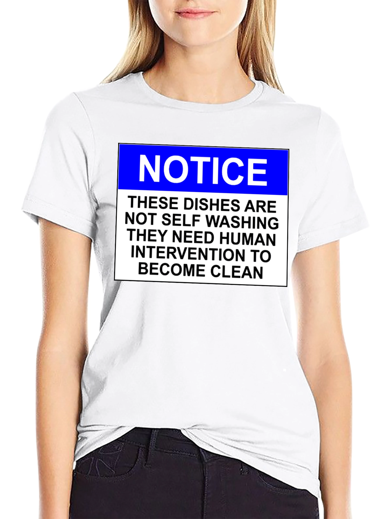 Funny Dishwashing T-Shirt: Notice - Human Intervention Required