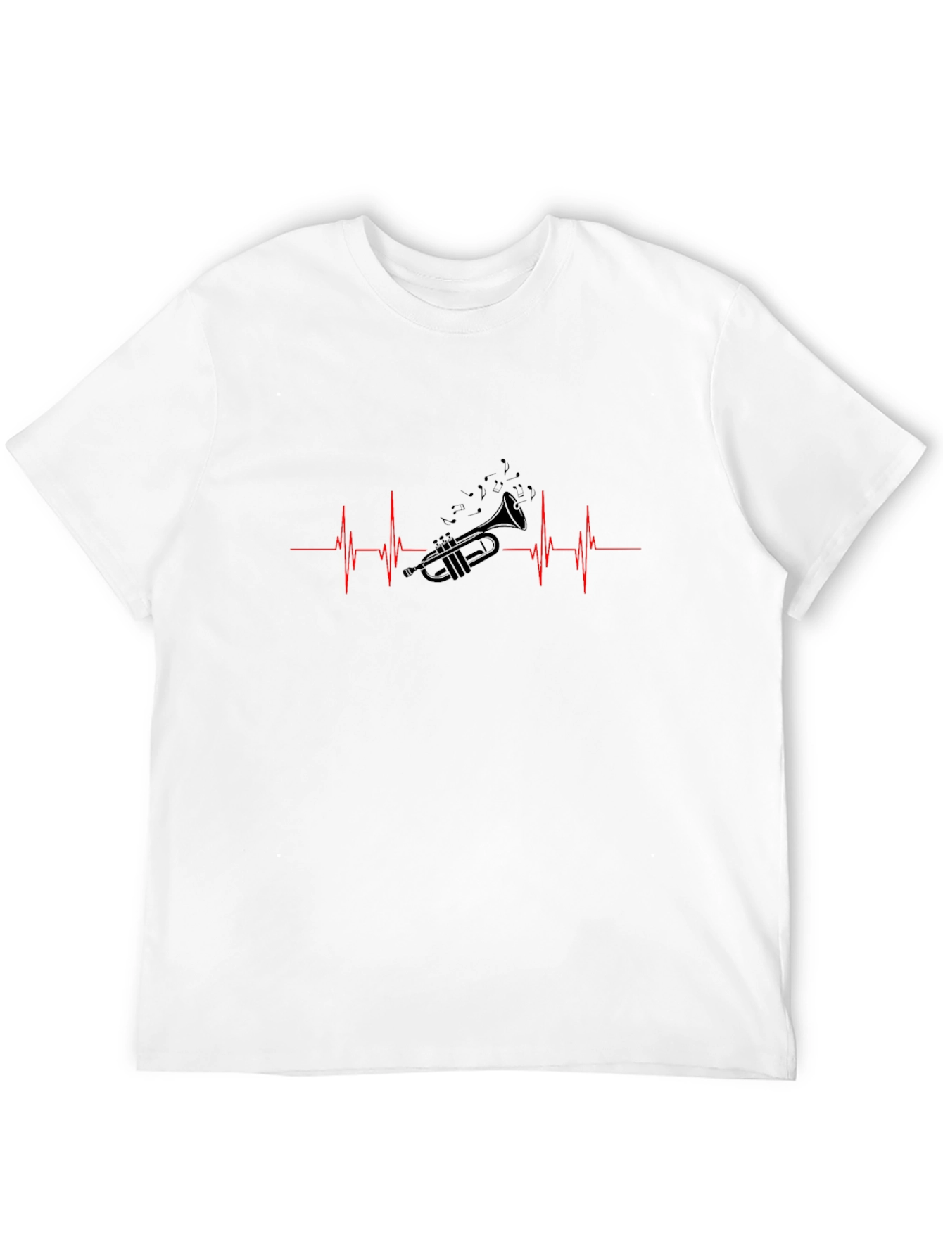 Trumpet Heartbeat T-Shirt - Music Lovers Tee