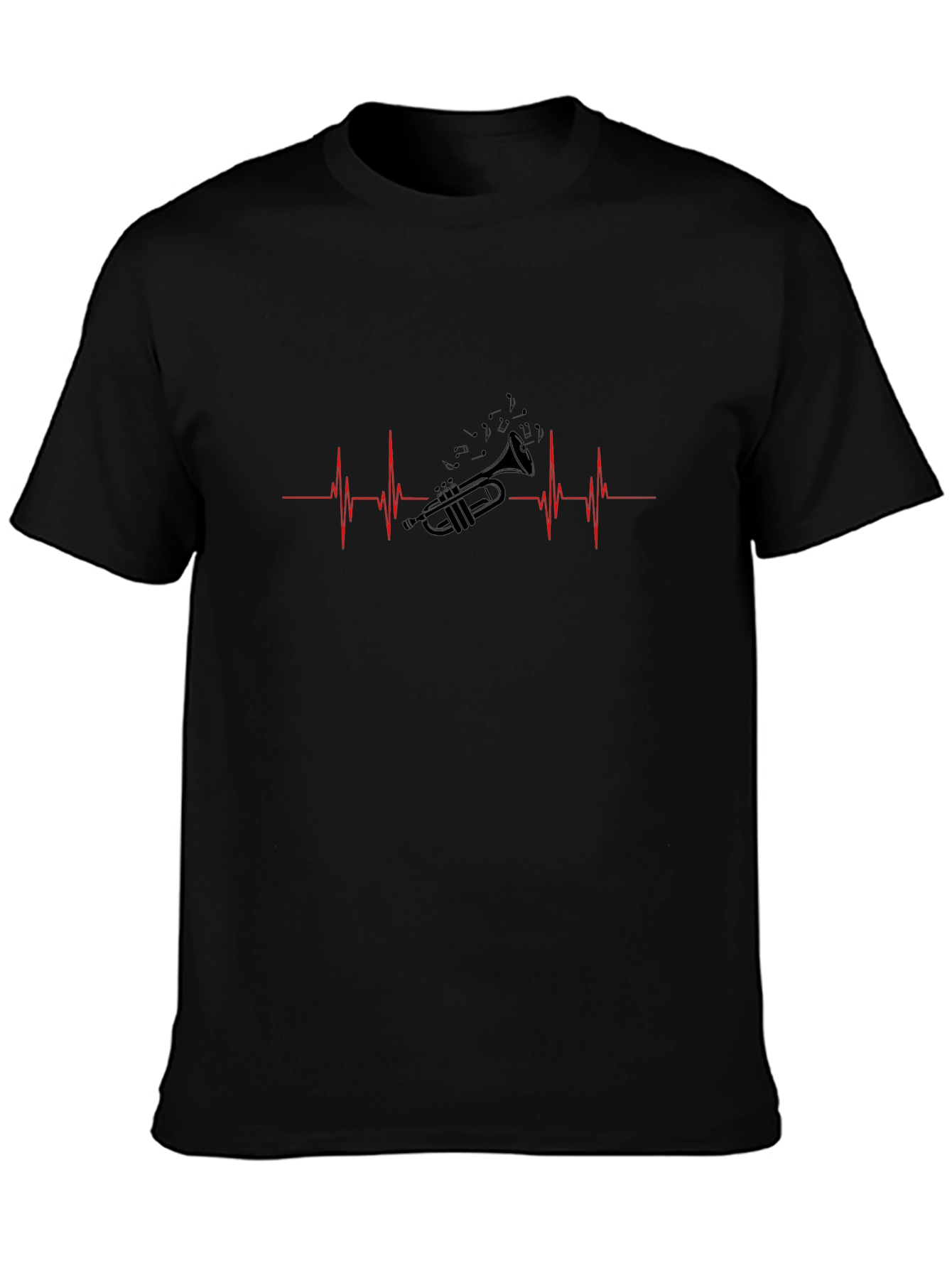 Trumpet Heartbeat T-Shirt - Music Lovers Tee