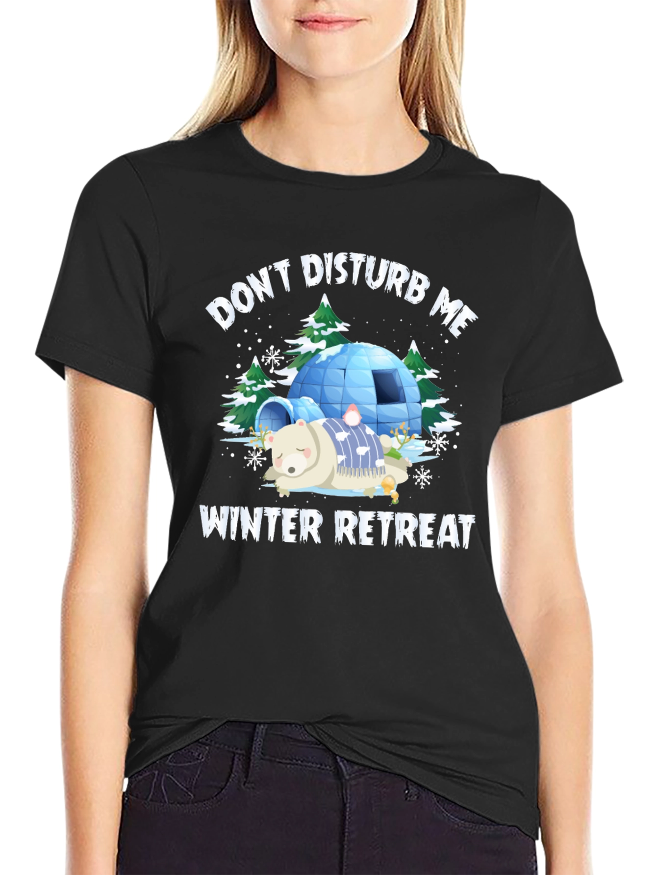 Dont Disturb Me Winter Retreat Graphic Tee
