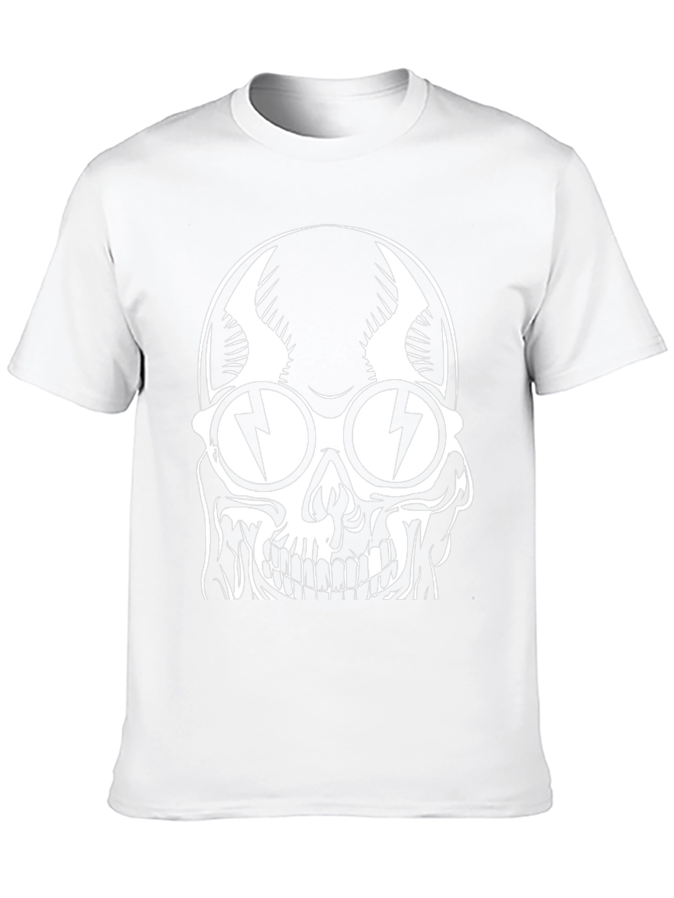 Skull with Lightning Glasses Graphic T-Shirt