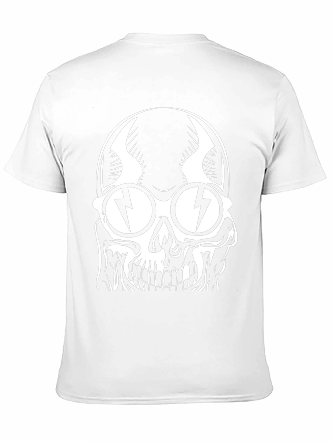 Skull with Lightning Glasses Graphic T-Shirt