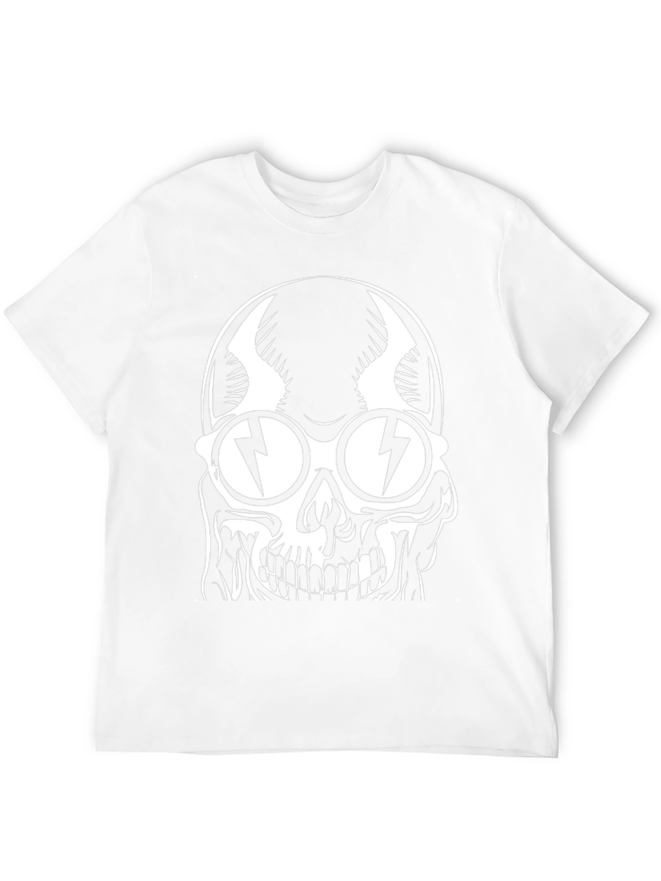 Skull with Lightning Glasses Graphic T-Shirt