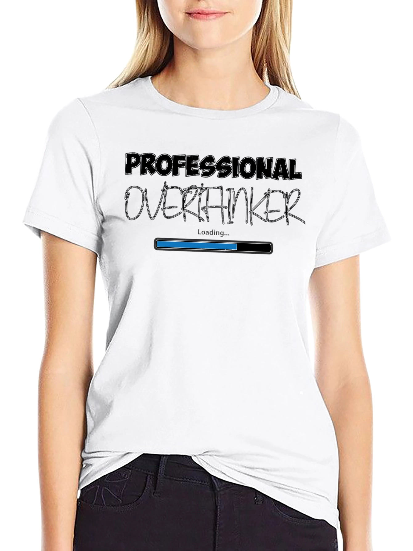 Professional Overthinker T-Shirt - Loading Bar Design