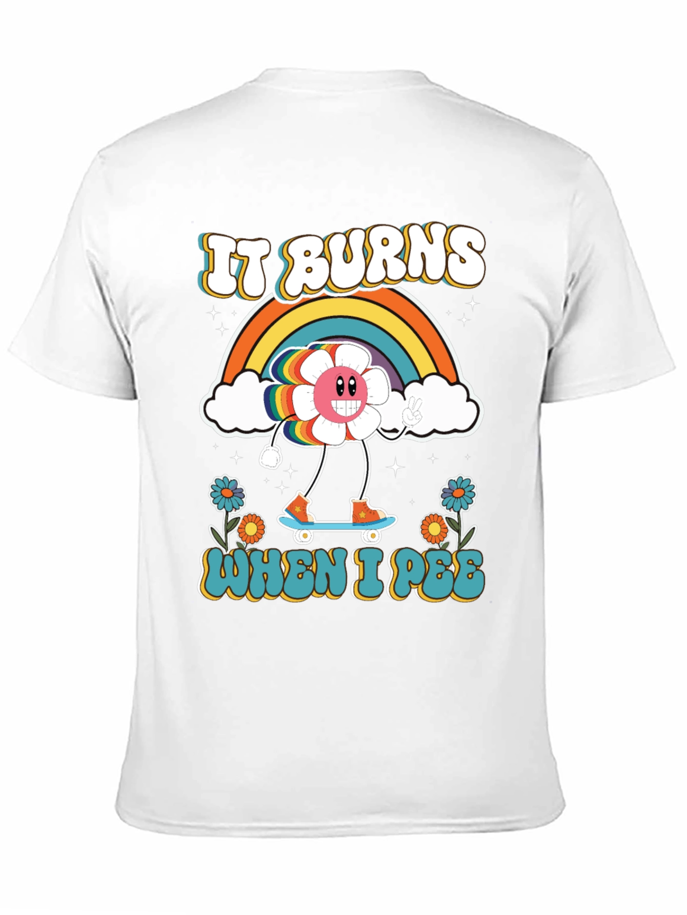 Funny Retro It Burns When I Pee Graphic Tee