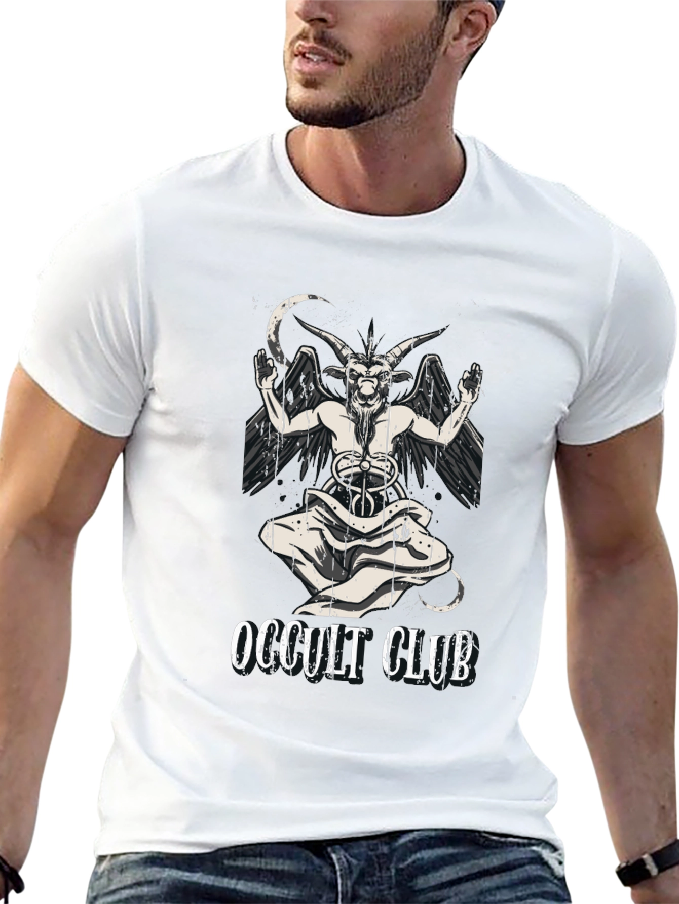 Occult Club Graphic T-Shirt - Baphomet Design