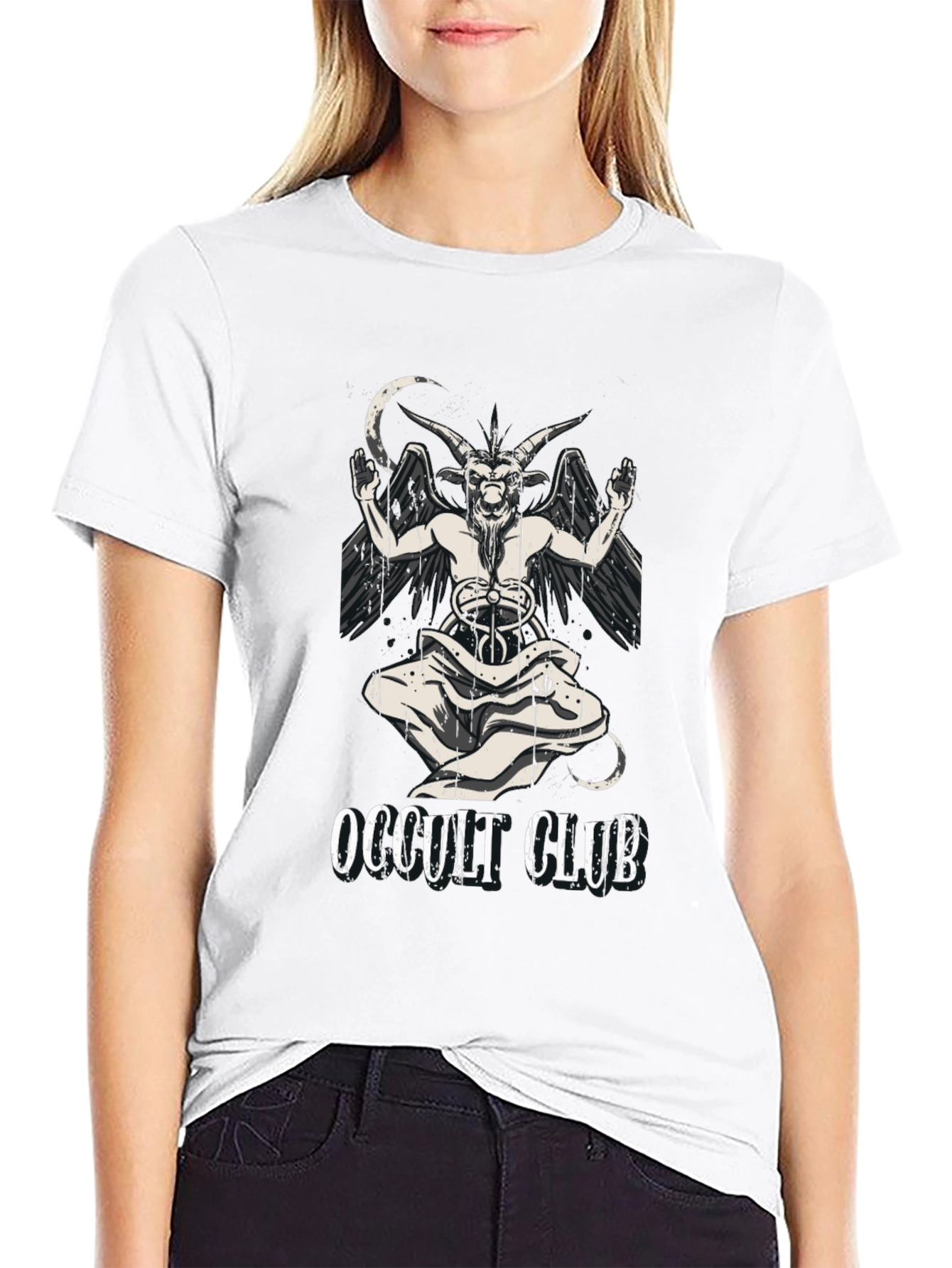 Occult Club Graphic T-Shirt - Baphomet Design