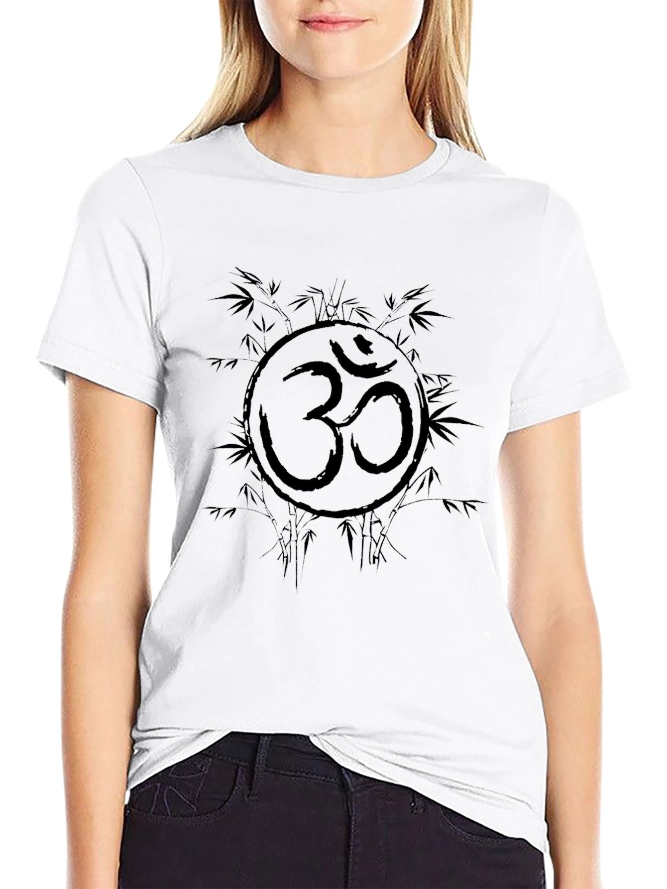 Om Symbol Black Graphic Tee - Meditative Style