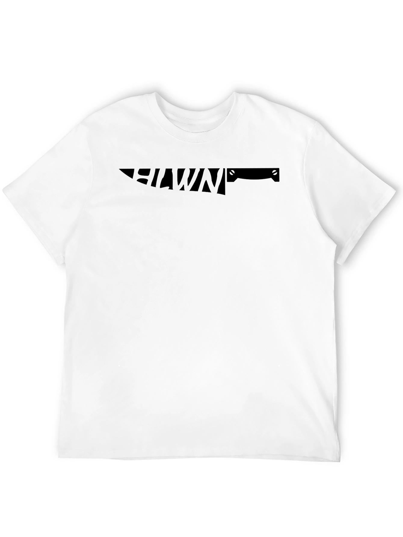 Black Graphic Tee - Knife Design