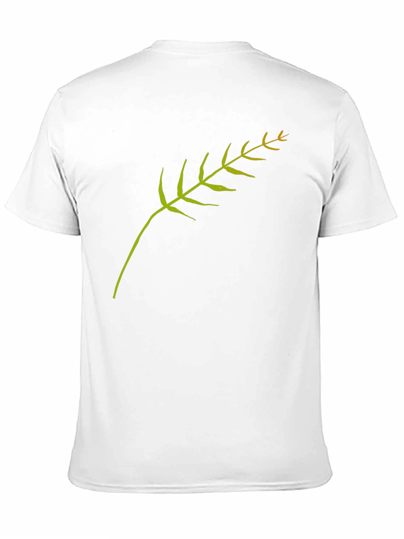 Minimalist Wheat Stalk Graphic Black T-Shirt