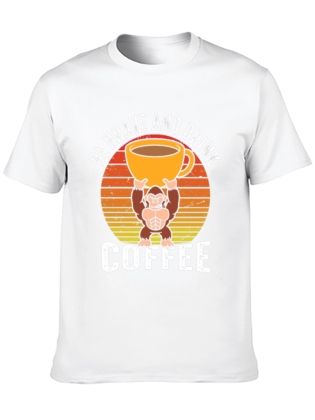 Be Brave and Drink Coffee Graphic T-Shirt