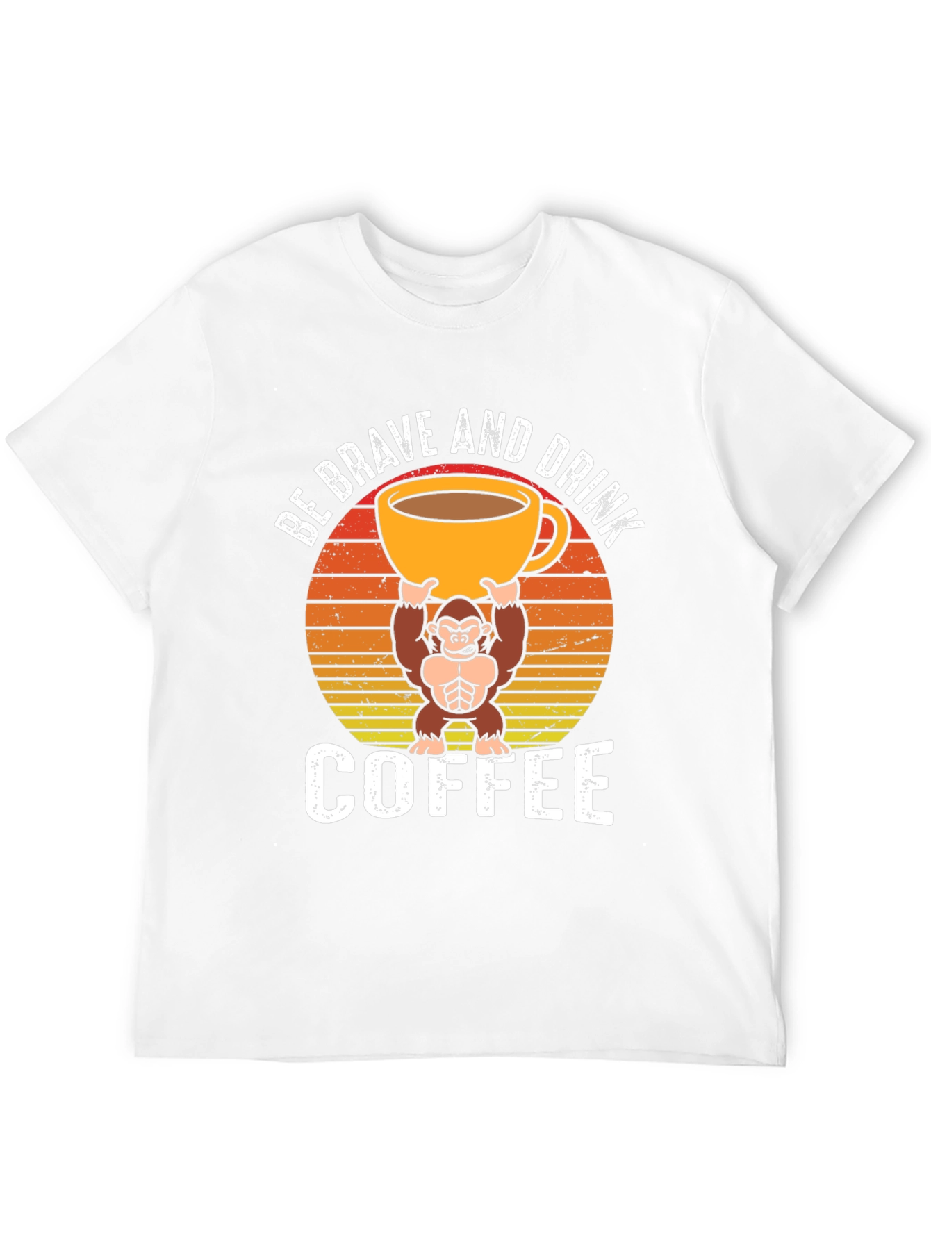 Be Brave and Drink Coffee Graphic T-Shirt
