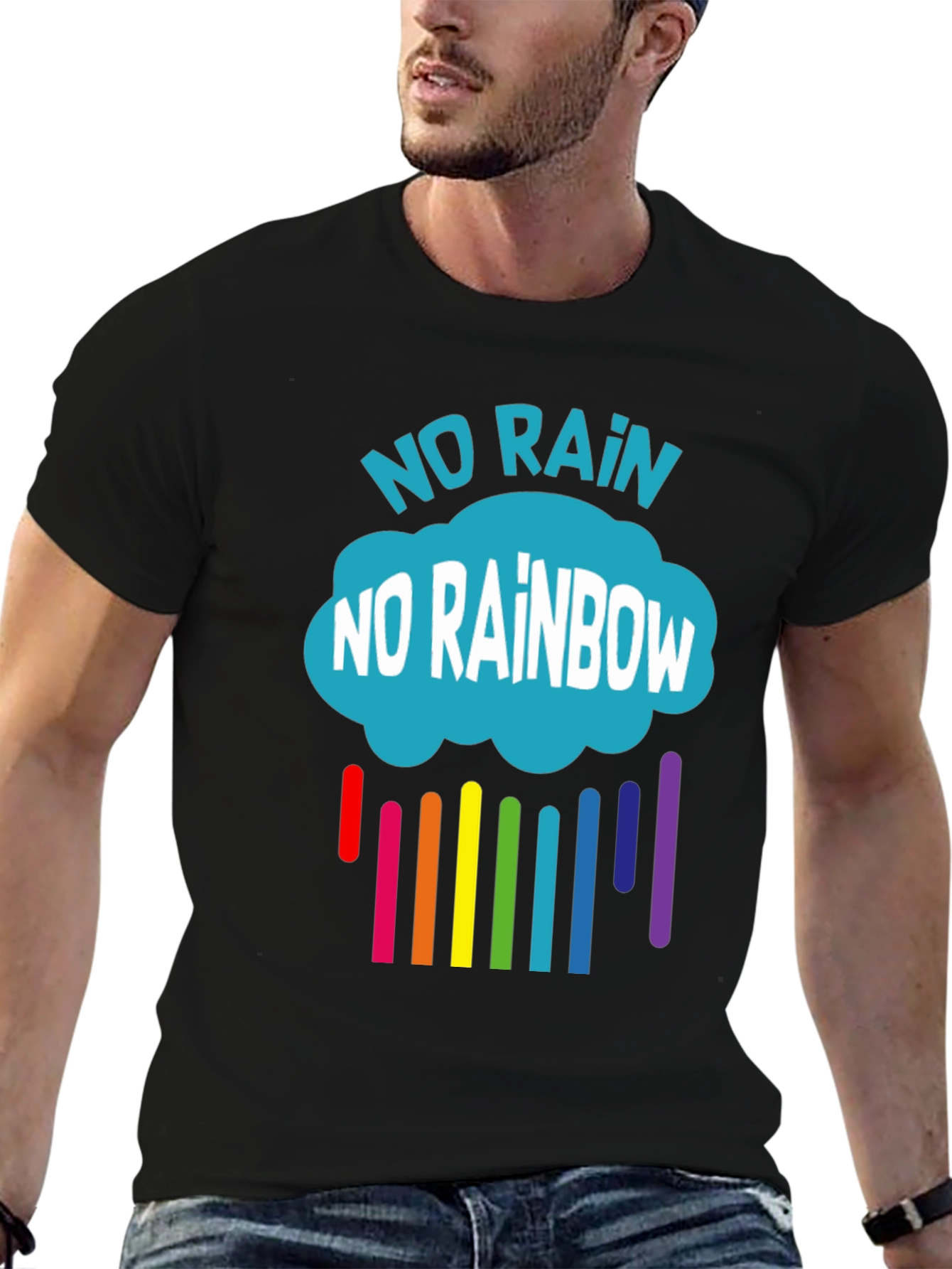 No Rain No Rainbow Graphic T-Shirt
