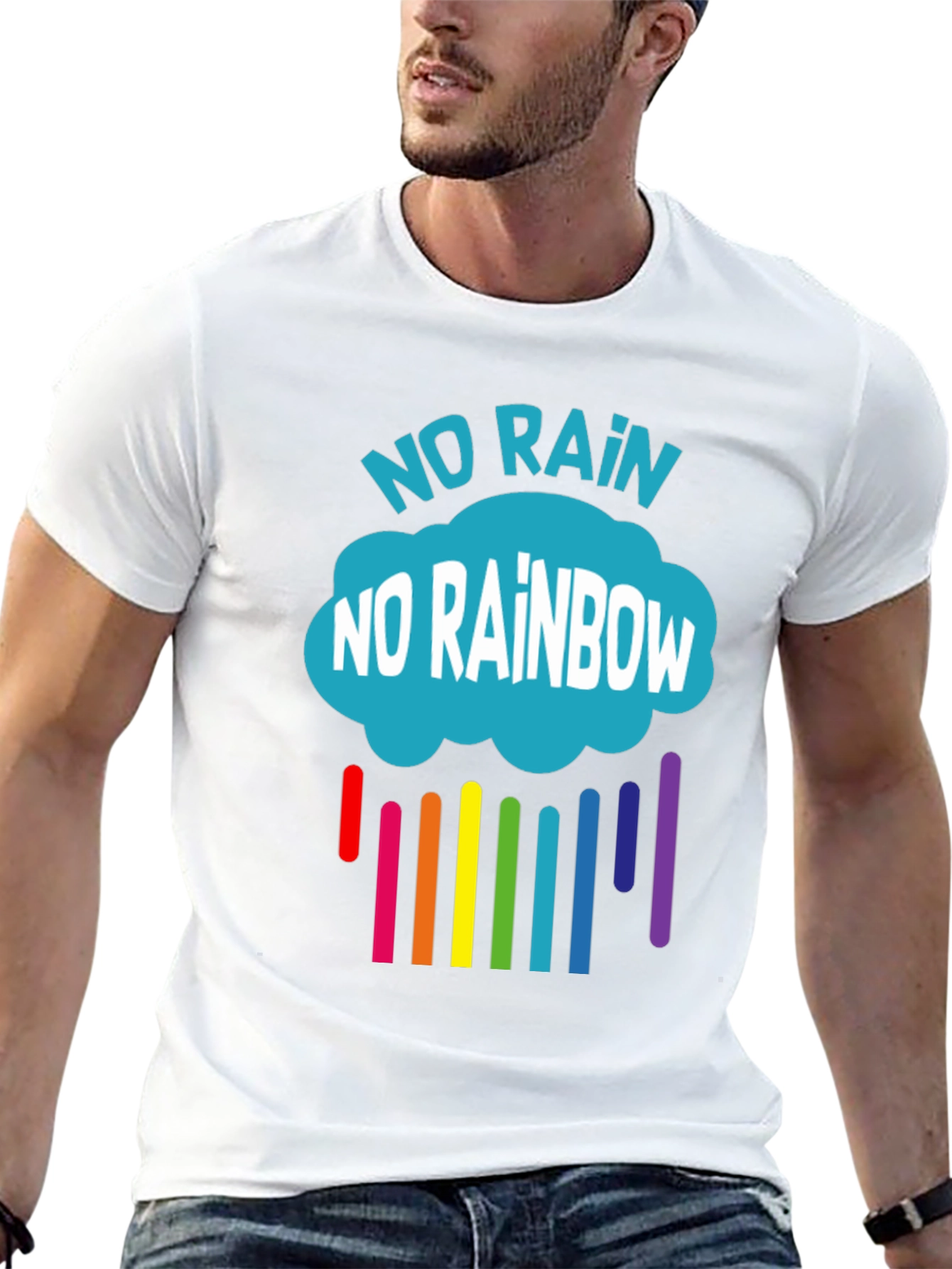 No Rain No Rainbow Graphic T-Shirt